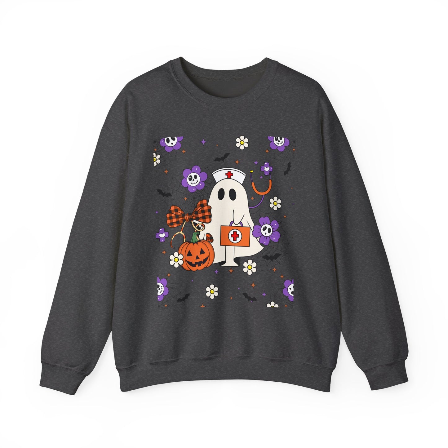 Sweatshirt - Medical / Halloween Ghost with Medical Stuff (01a)