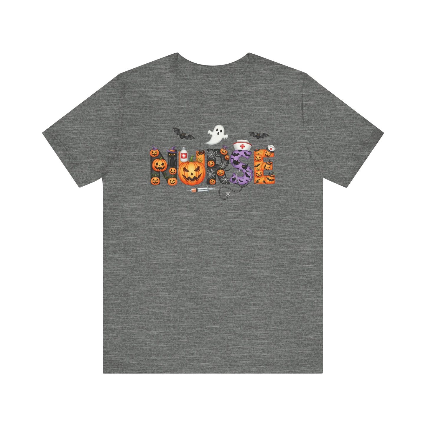 T-Shirt - Nurse / Halloween - Nurse w Halloween Decor (01a)