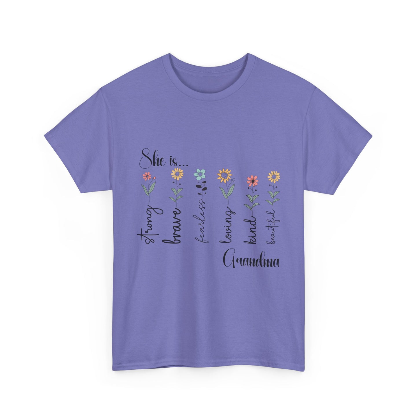 T-Shirt – Grandma - Strong, Brave, Beautiful Floral Design