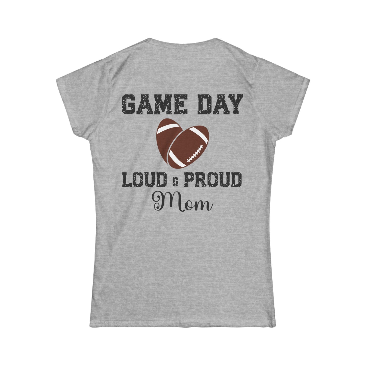 Female T-Shirt - Football - Loud & Proud Mom (01a)