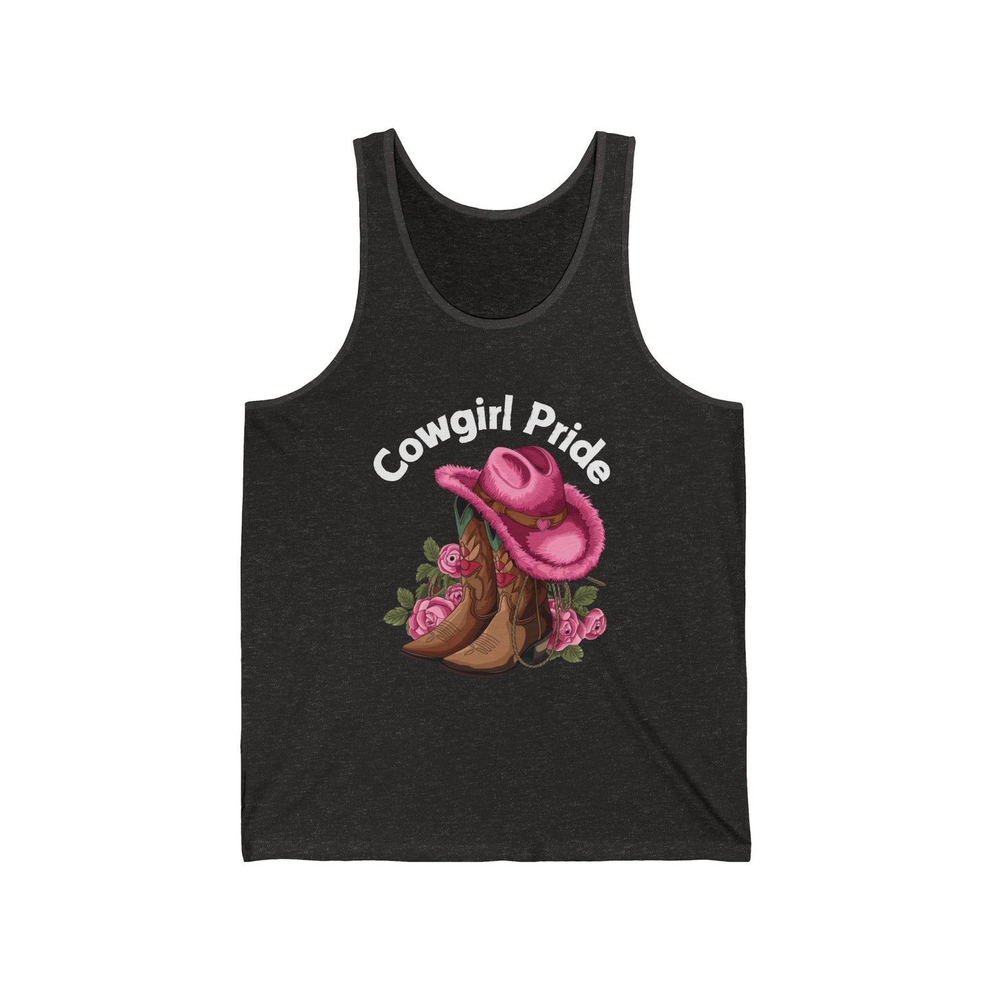 Female Tank Top - Cowgirl Pride (1) - White Text