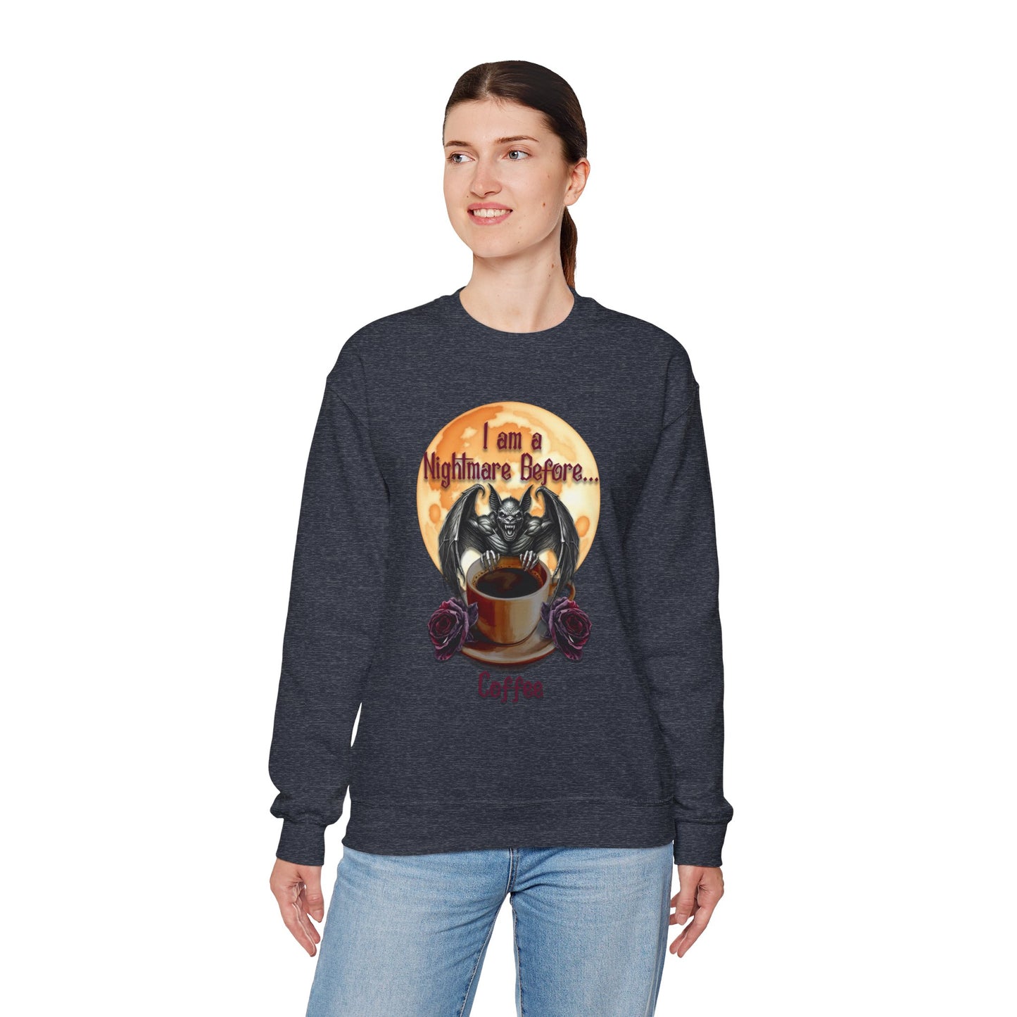Sweatshirt - Halloween - Nightmare Before Coffee (1a) - Front Only