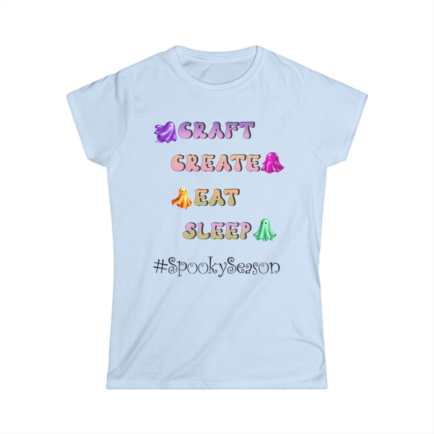 Female T-Shirt - Halloween - Craft Create Eat Sleep #spookyseason (01a)