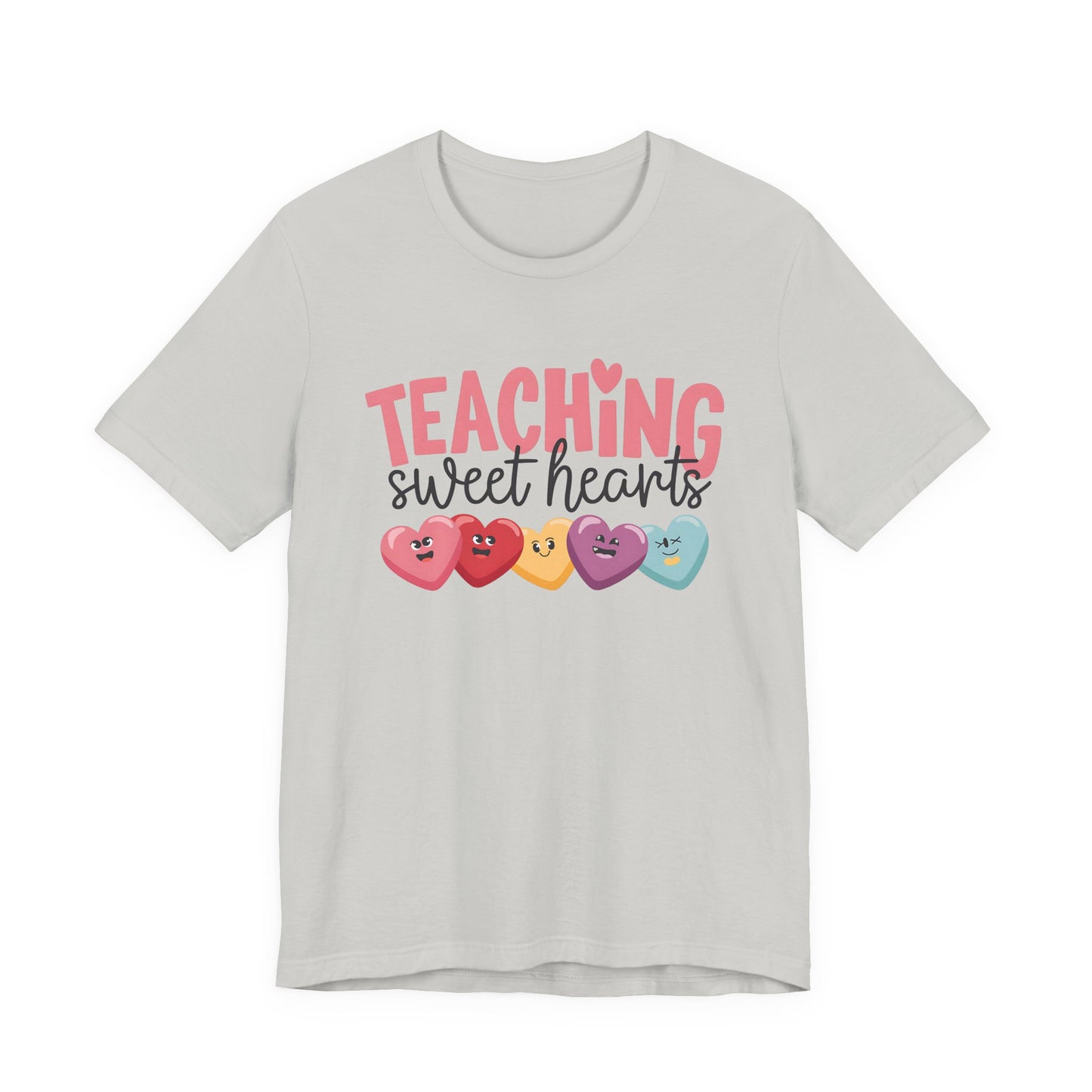 T-Shirt - Teacher / Valentine - Teaching Sweet Hearts (01) - Light colors