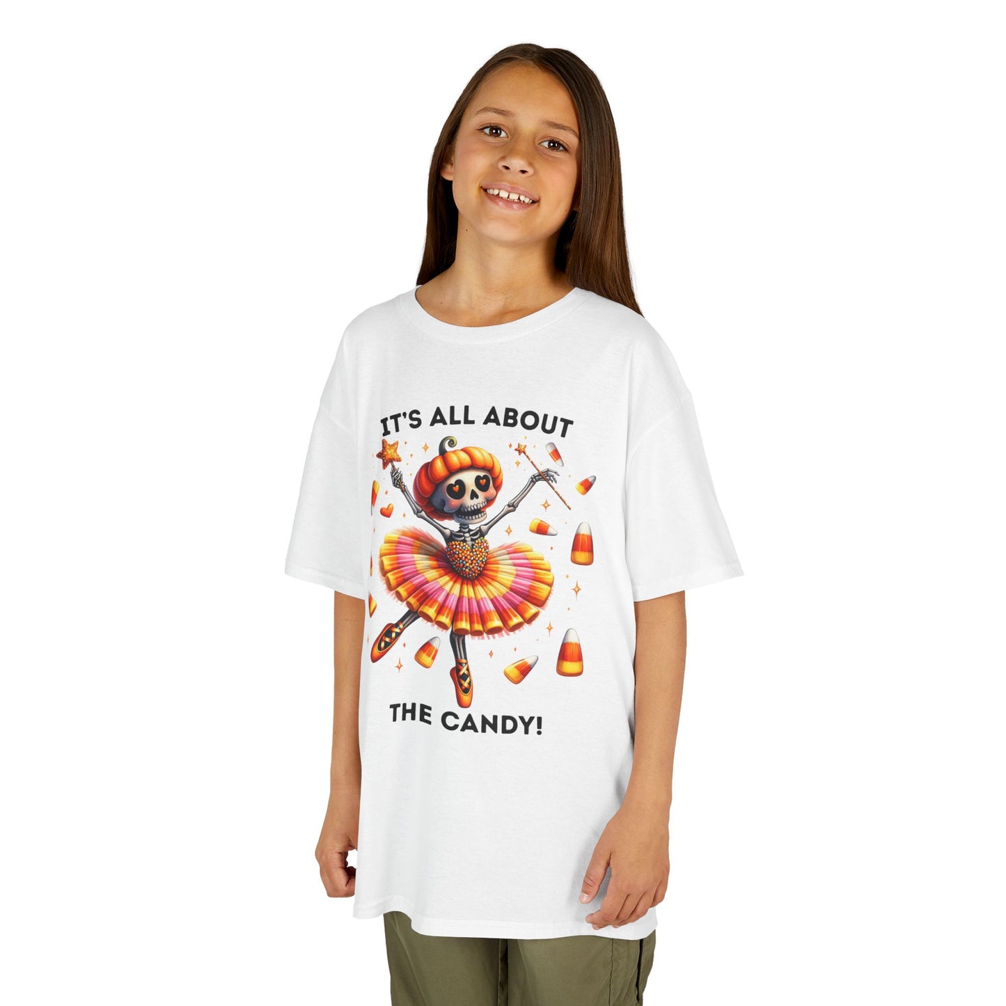 Child Tee - Halloween / Ballet Skeleton - It's all about the Candy! (02a)