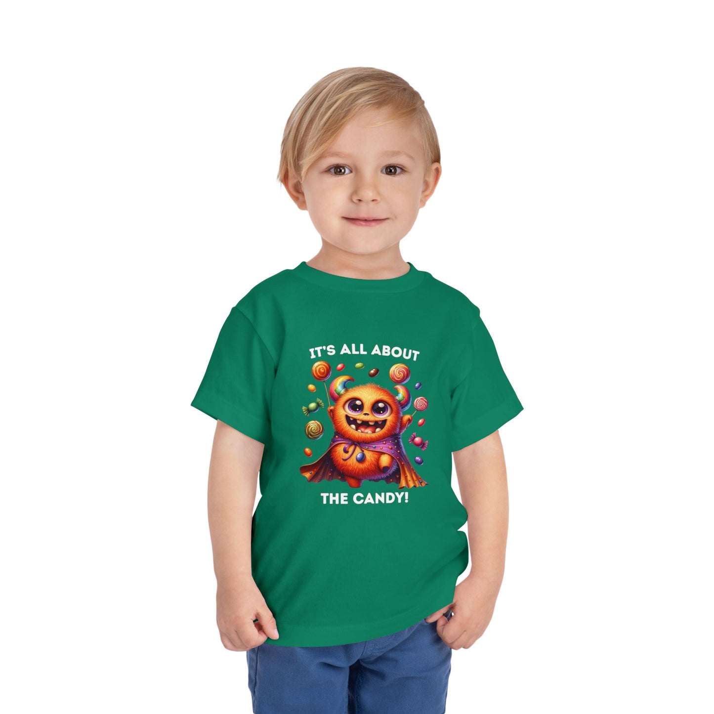 Toddler Tee - Halloween / Monster - It's all about the Candy! (01a)