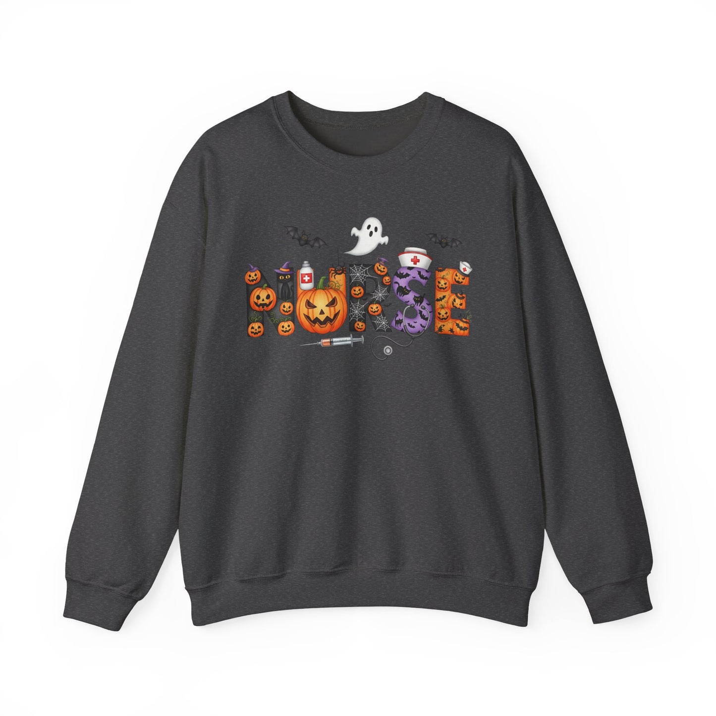 Sweatshirt - Nurse / Halloween - Nurse w Halloween Decor (01a)