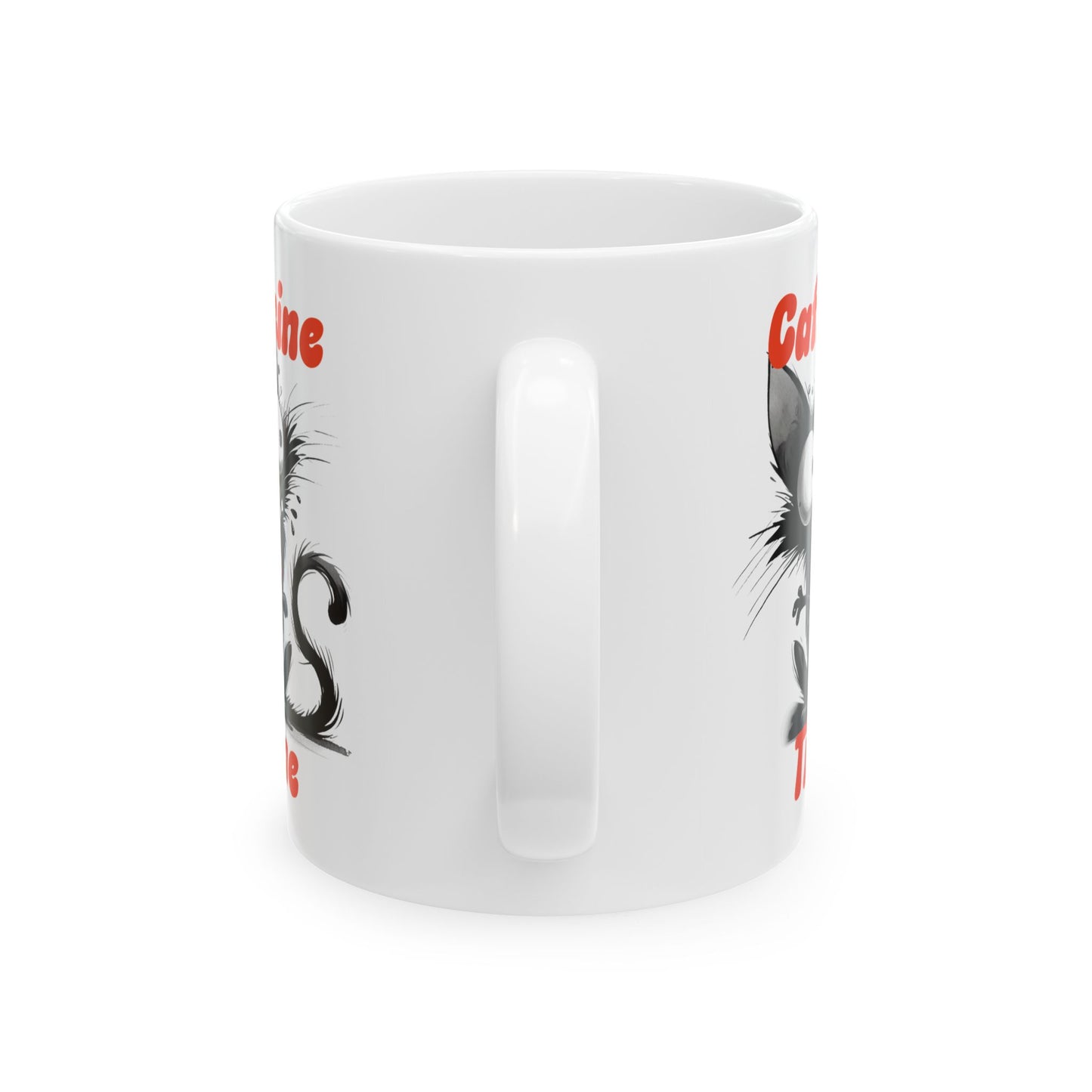 Ceramic Mug - Caffeine Time with cat (2)