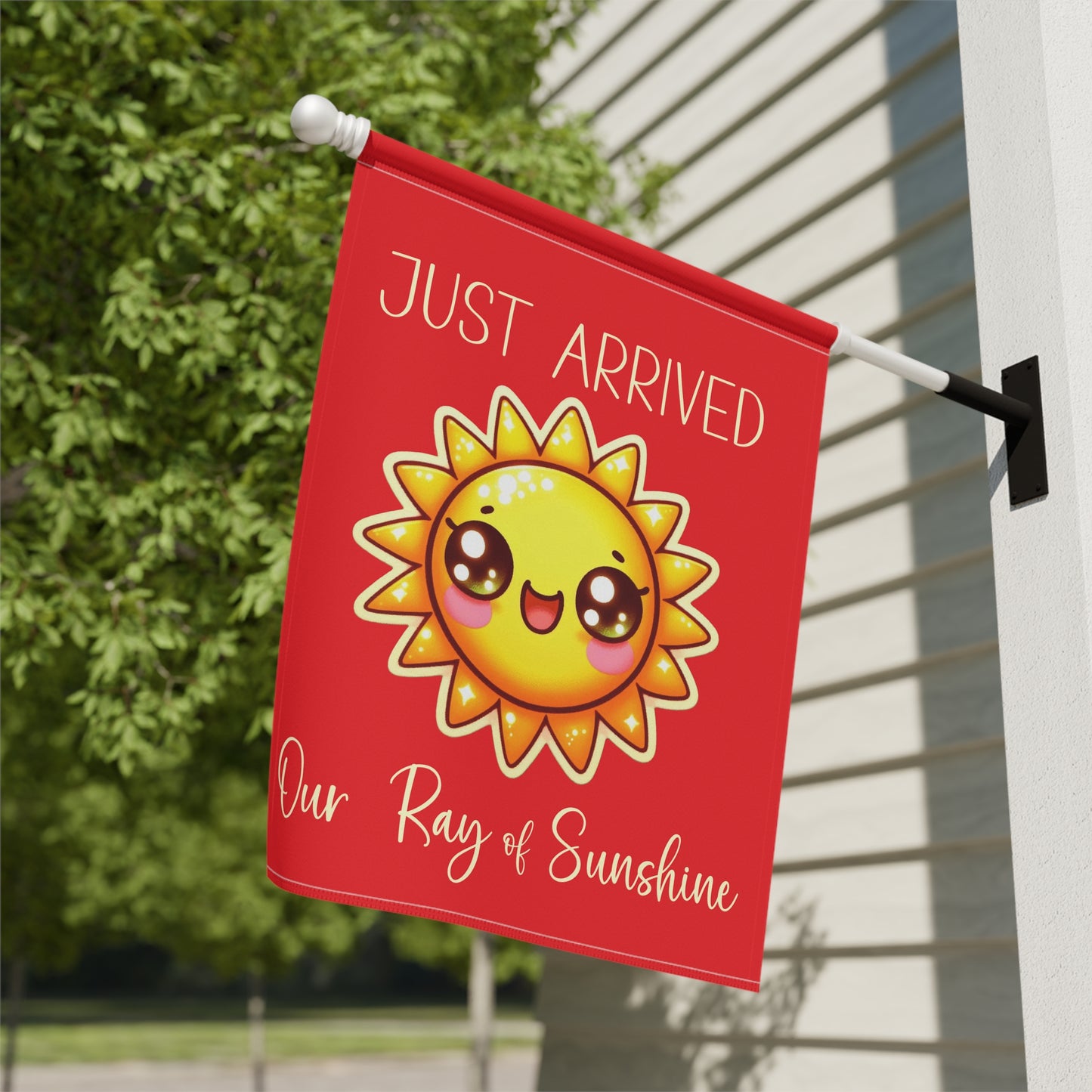 Garden Flag - Baby - Just Arrived...Our Ray of Sunshine (01a)
