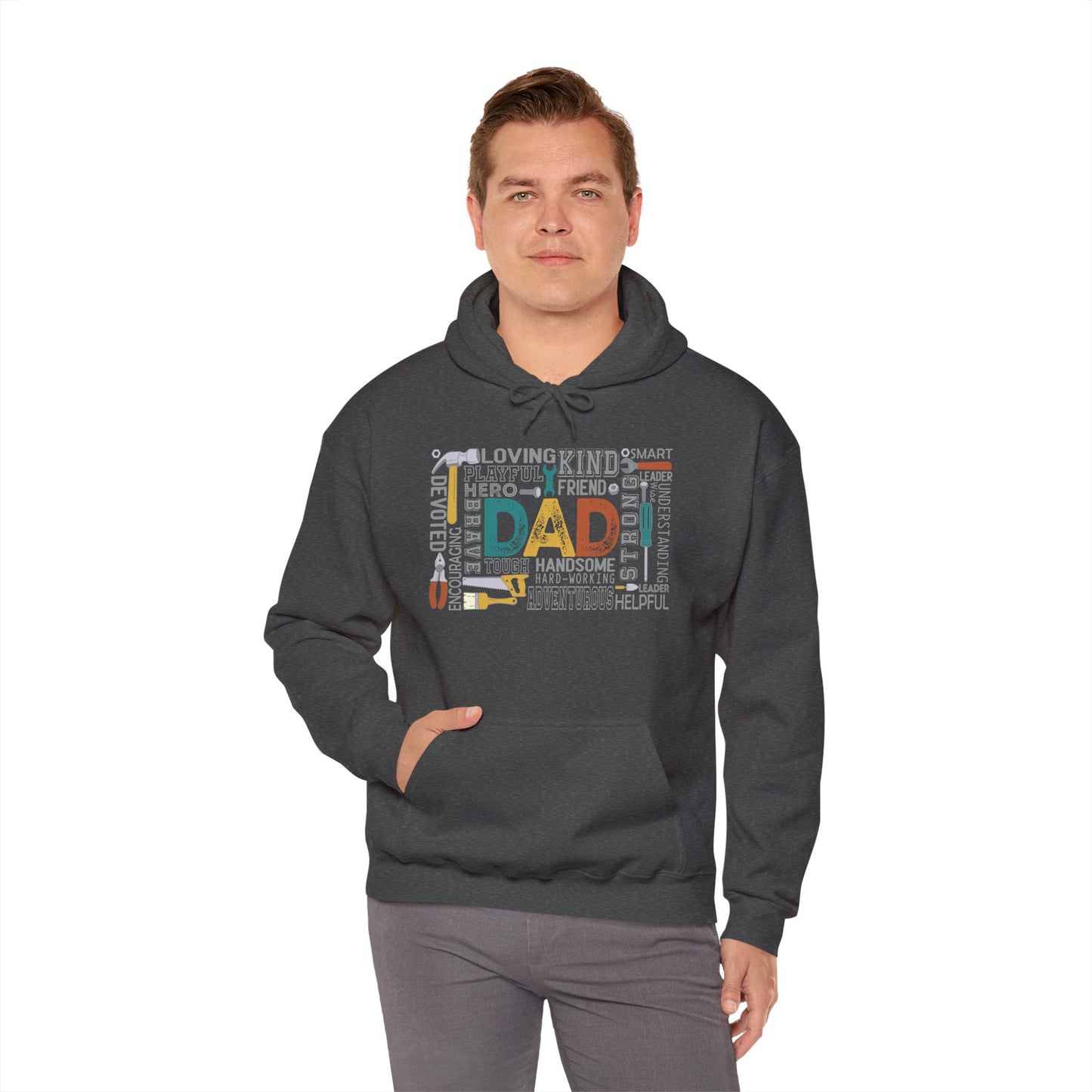 Hoodie - Dad - Handyman Dad (1) - Light Writing