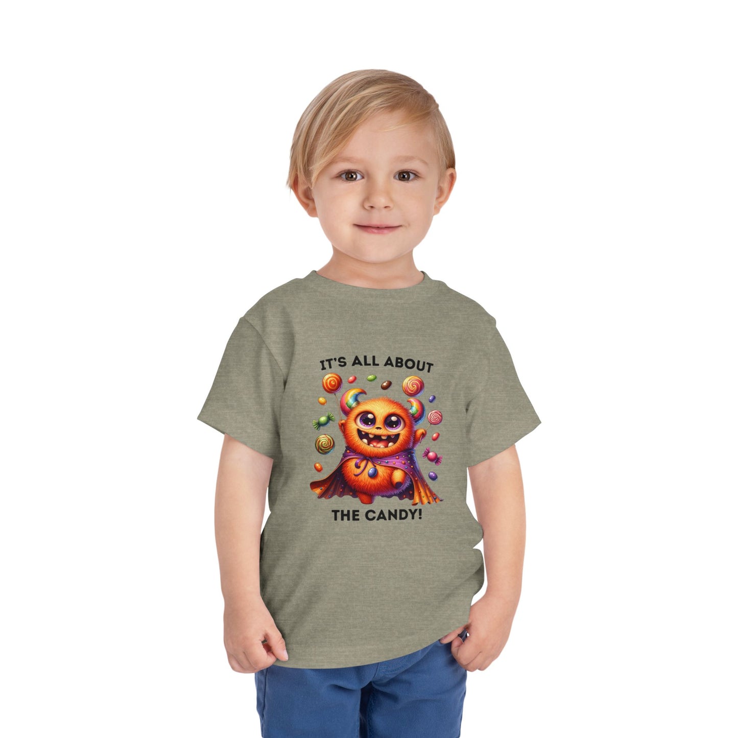Toddler Tee - Halloween / Monster - It's all about the Candy! (01a)