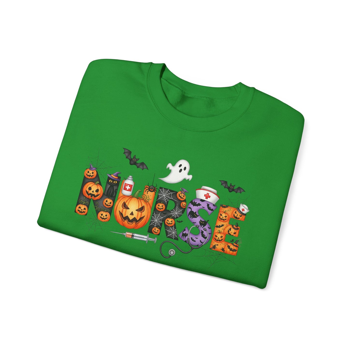 Sweatshirt - Nurse / Halloween - Nurse w Halloween Decor (01a)