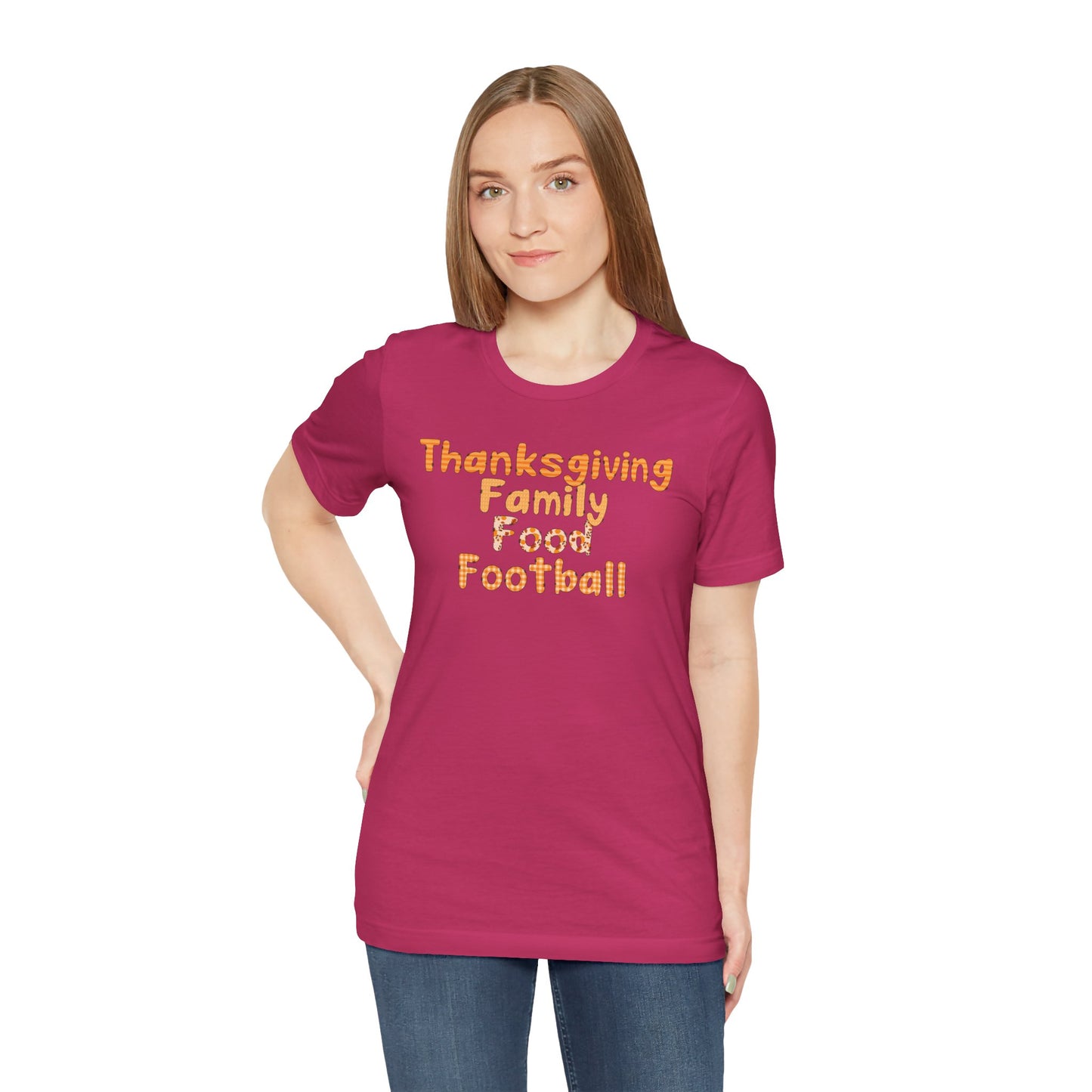 T-shirt - Thanksgiving - Family Food Football (01a)