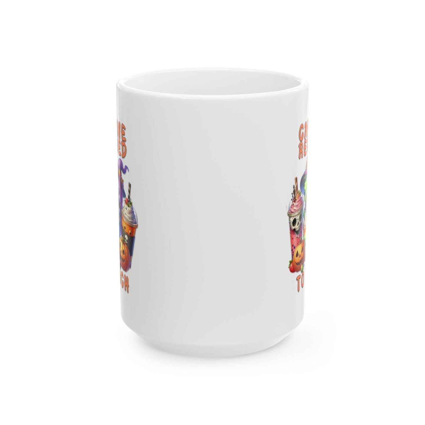 Ceramic Mug - Teacher / Halloween - Caffeine required to teach (01a)