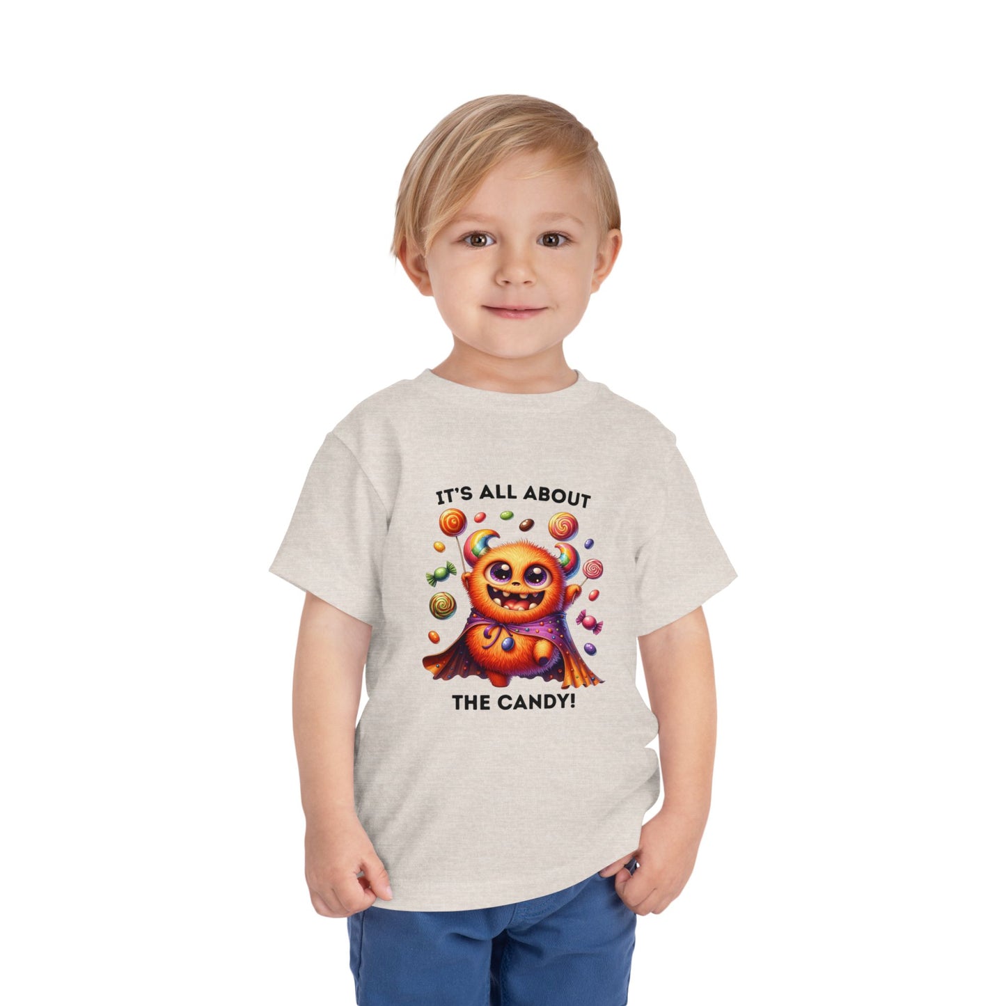 Toddler Tee - Halloween / Monster - It's all about the Candy! (01a)