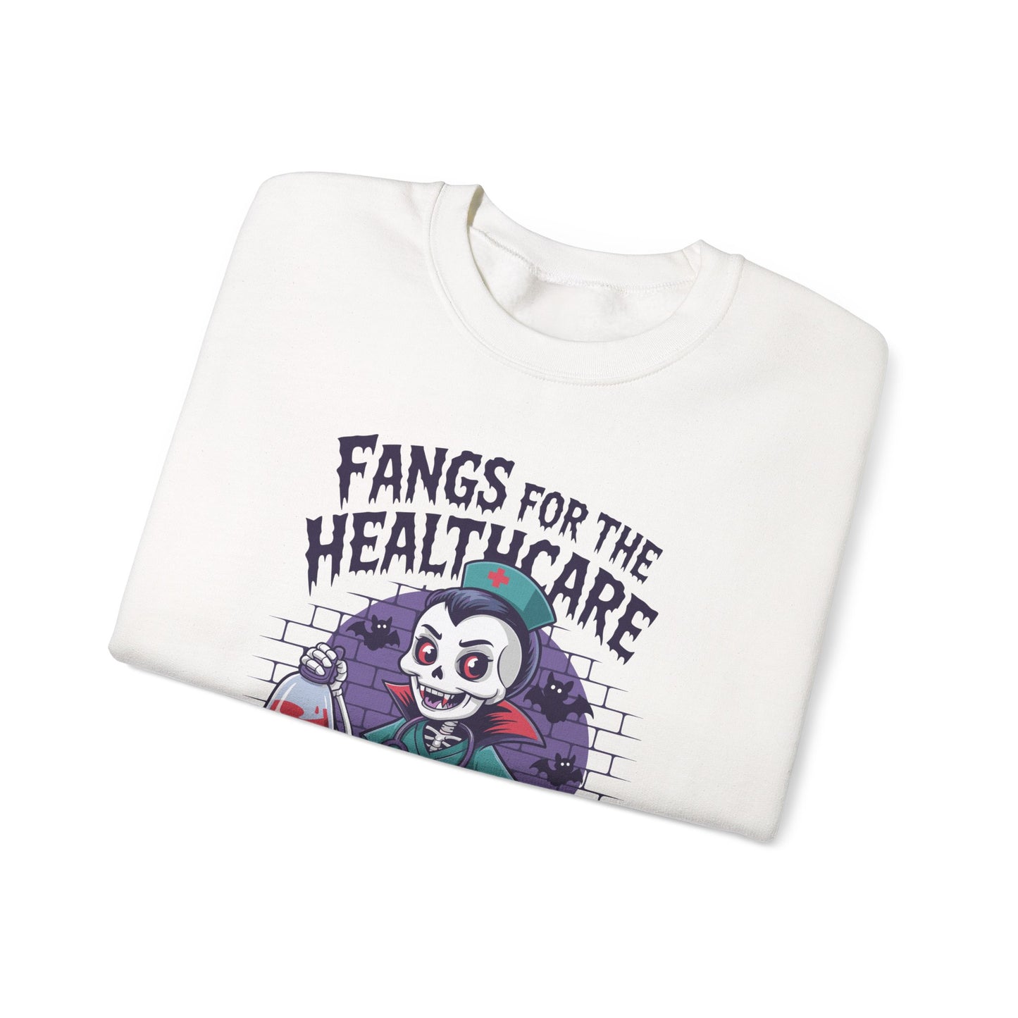 Sweatshirt - Medical / Halloween - Fangs for the Healthcare (01a)