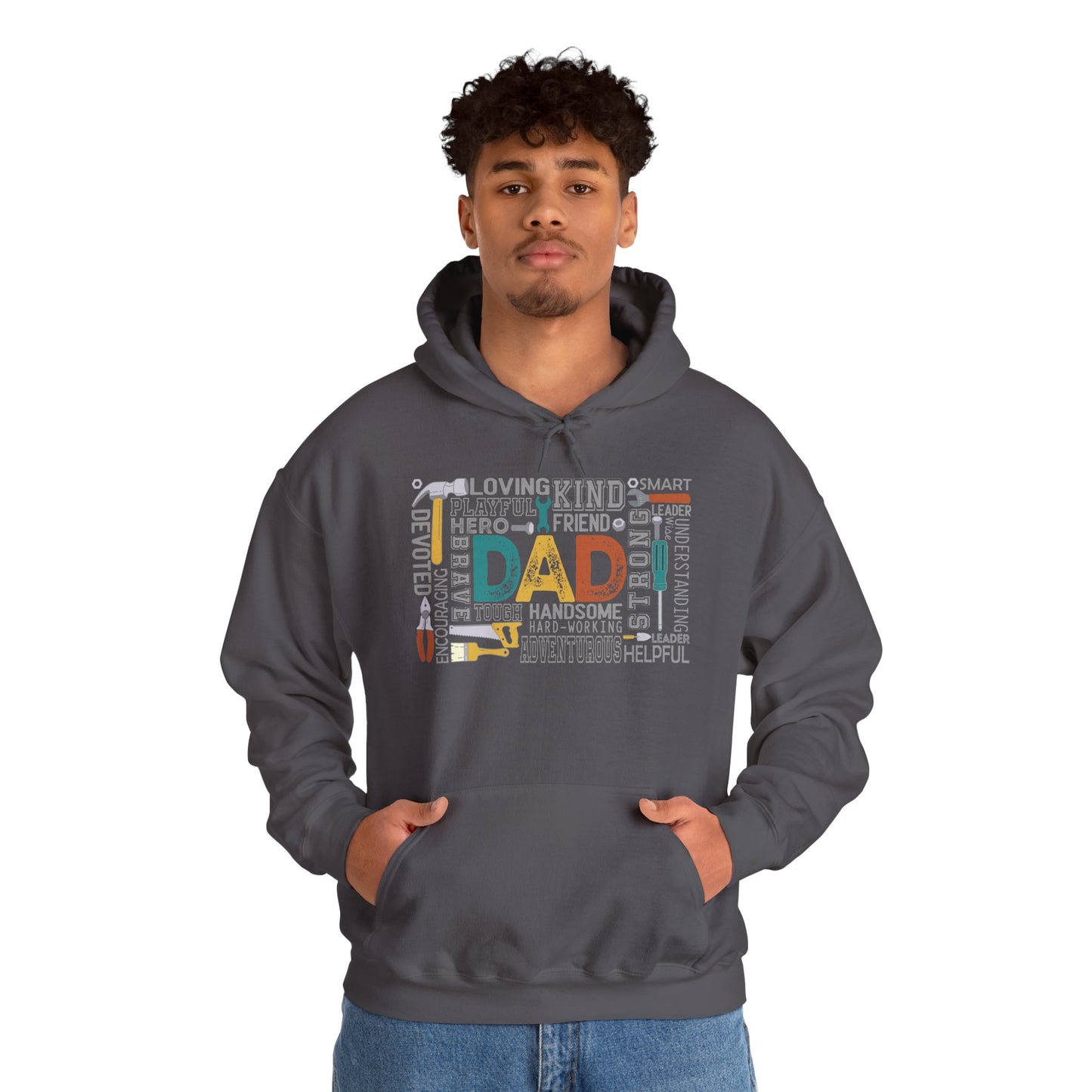 Hoodie - Dad - Handyman Dad (1) - Light Writing
