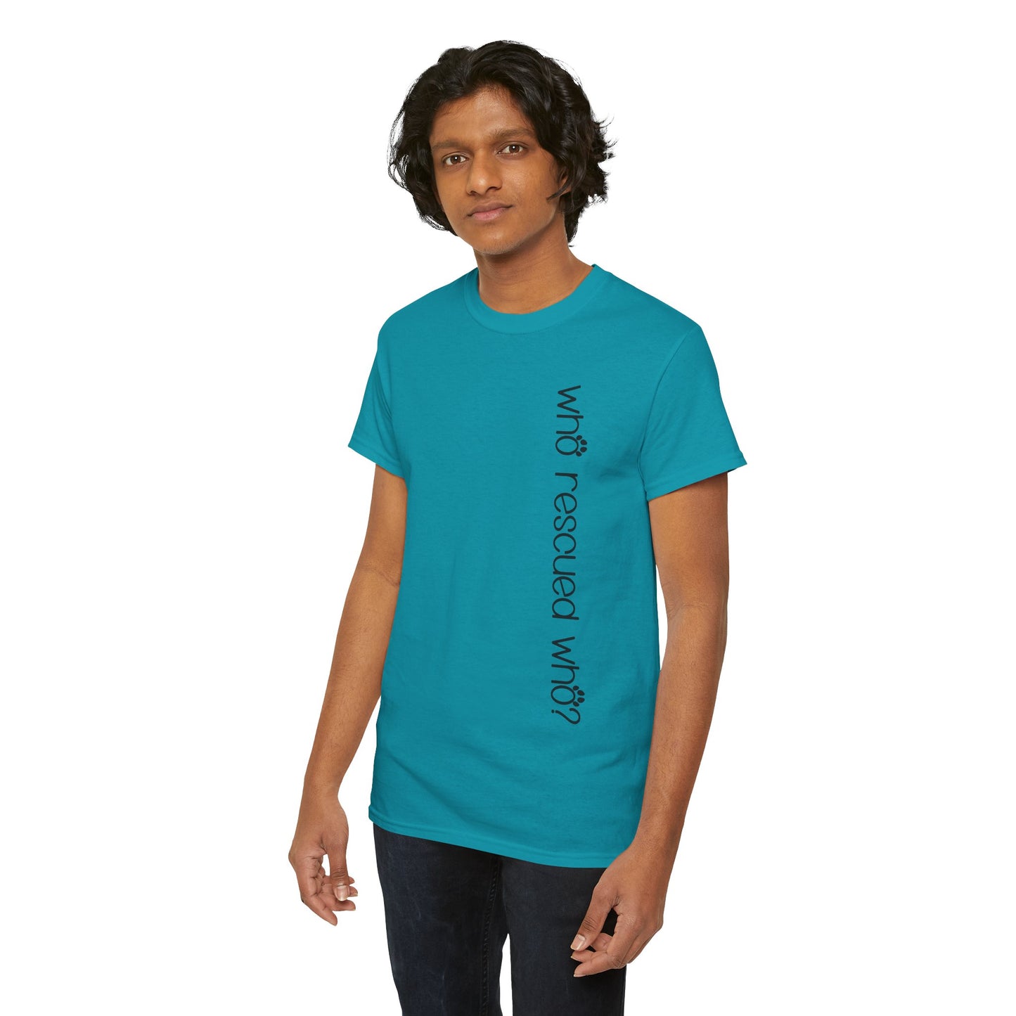 T-Shirt - Animal Lover - 'Who Rescued Who?'