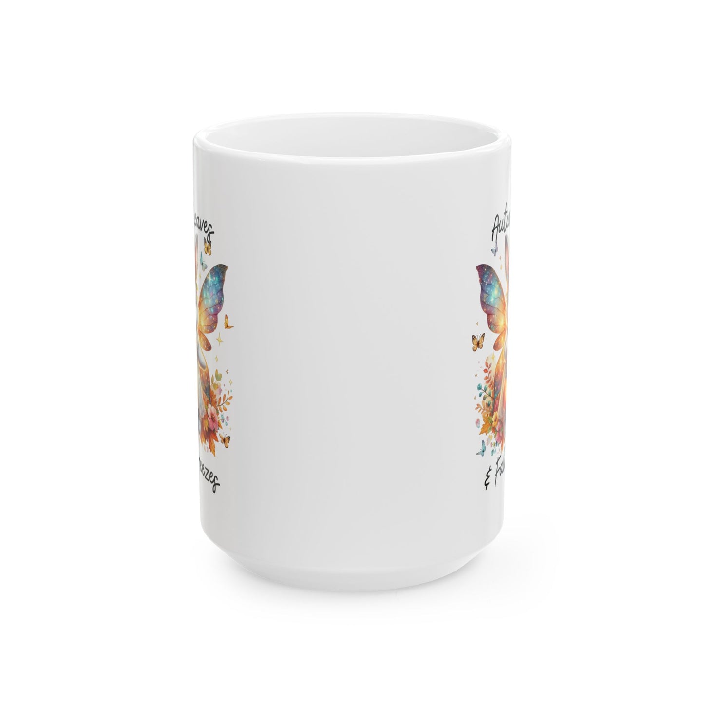 Ceramic Mug - Autumn Leaves & Fall Breezes (01a)