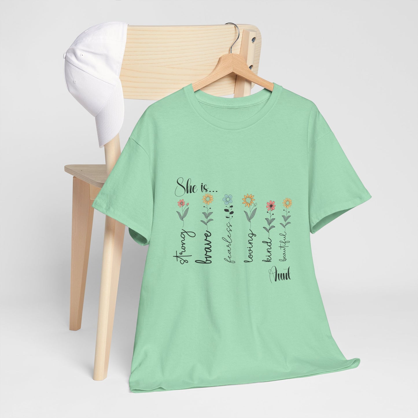 T-Shirt – Aunt - Strong, Brave, Beautiful Floral Design