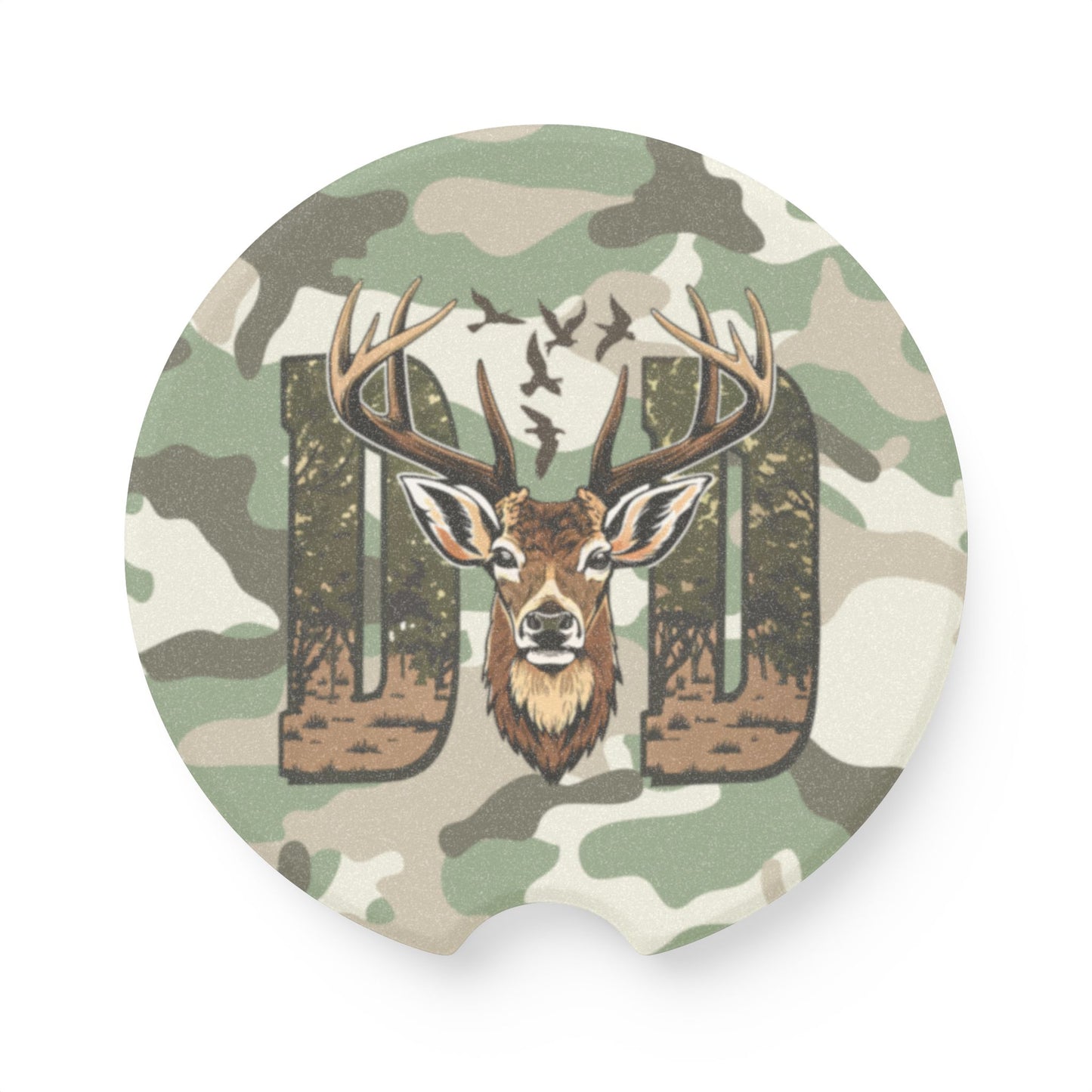 Soapstone Car Coaster - Dad - Hunting Dad (1)