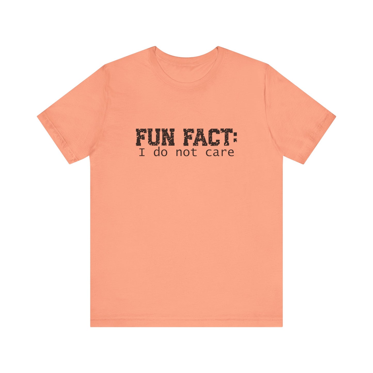 T-Shirt - Sarcastic Funny - Fun Fact: I Don't Care (1a)