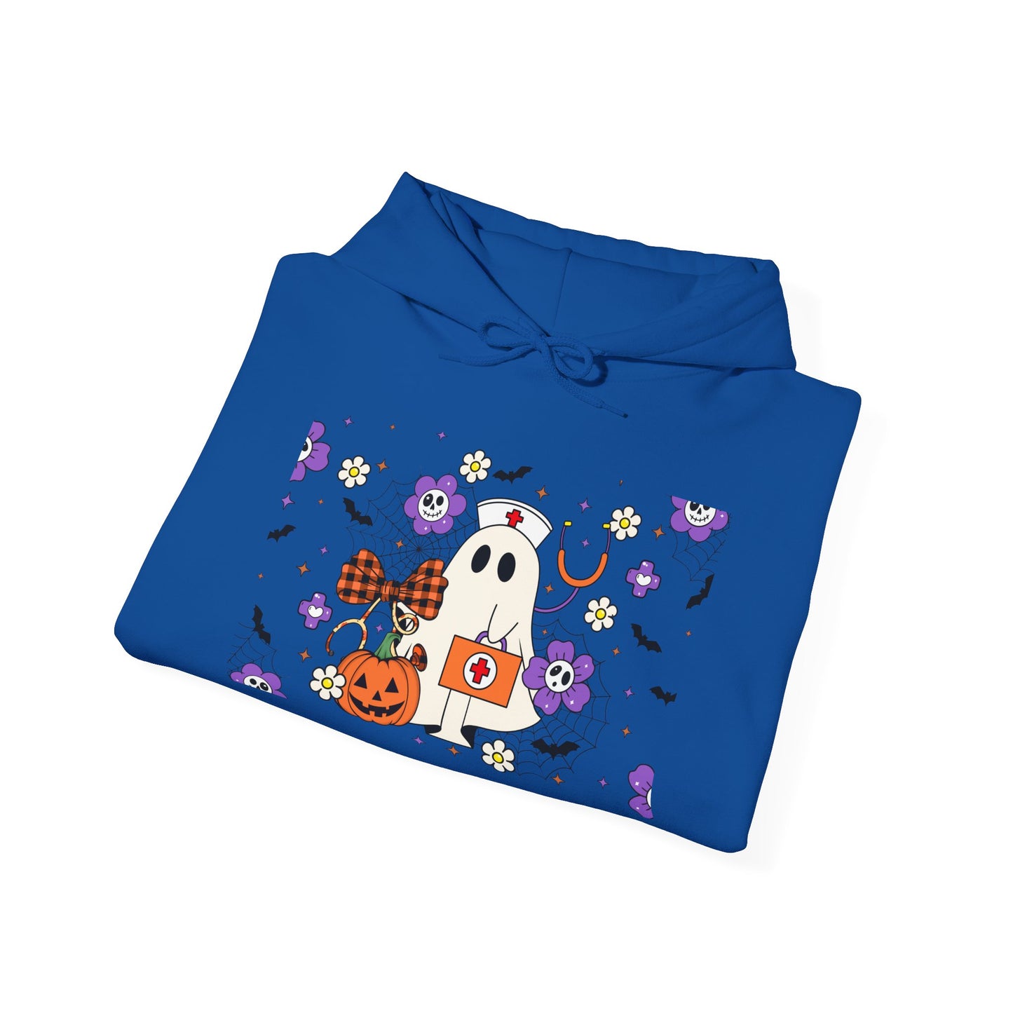 Heavy Blend Hoodie - Medical / Halloween Ghost with Medical Stuff (01a)