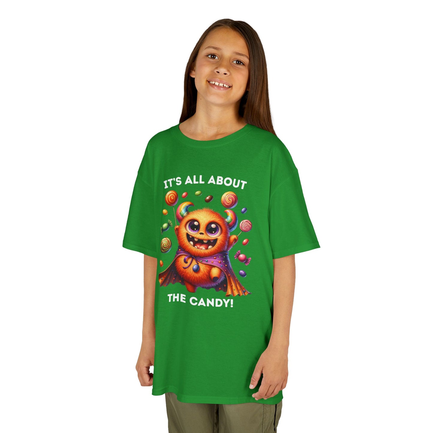 Child Tee - Halloween / Monster - It's all about the Candy! (01a)