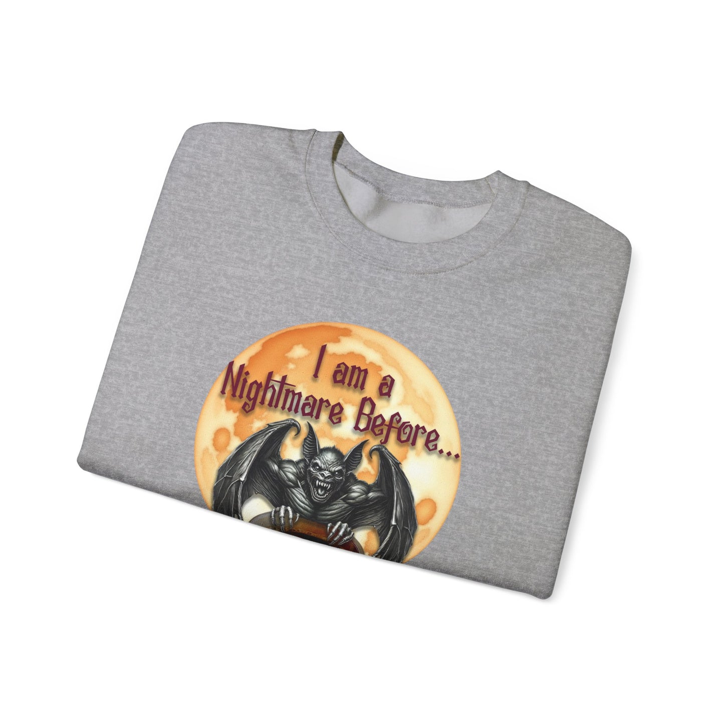 Sweatshirt - Halloween - Nightmare Before Coffee (1a) - Front Only