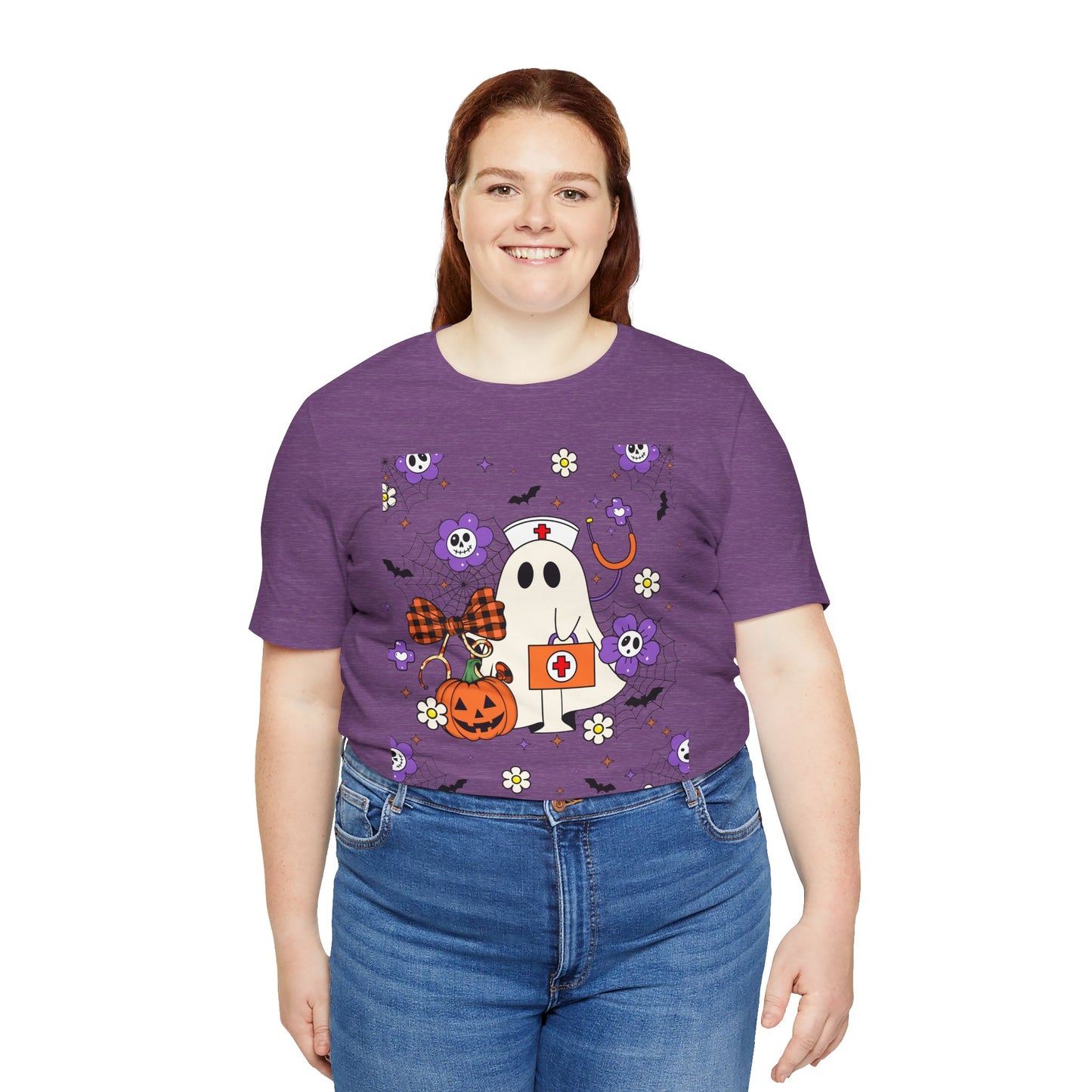 T-Shirt - Medical / Halloween Ghost with Medical Stuff (01a)