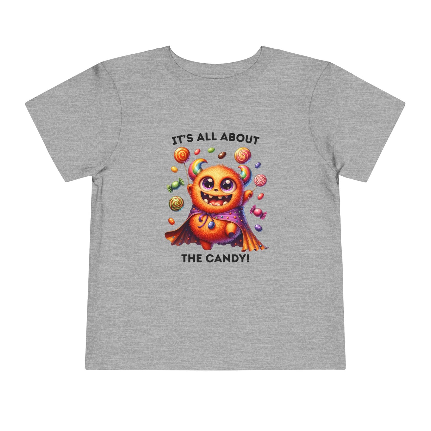 Toddler Tee - Halloween / Monster - It's all about the Candy! (01a)