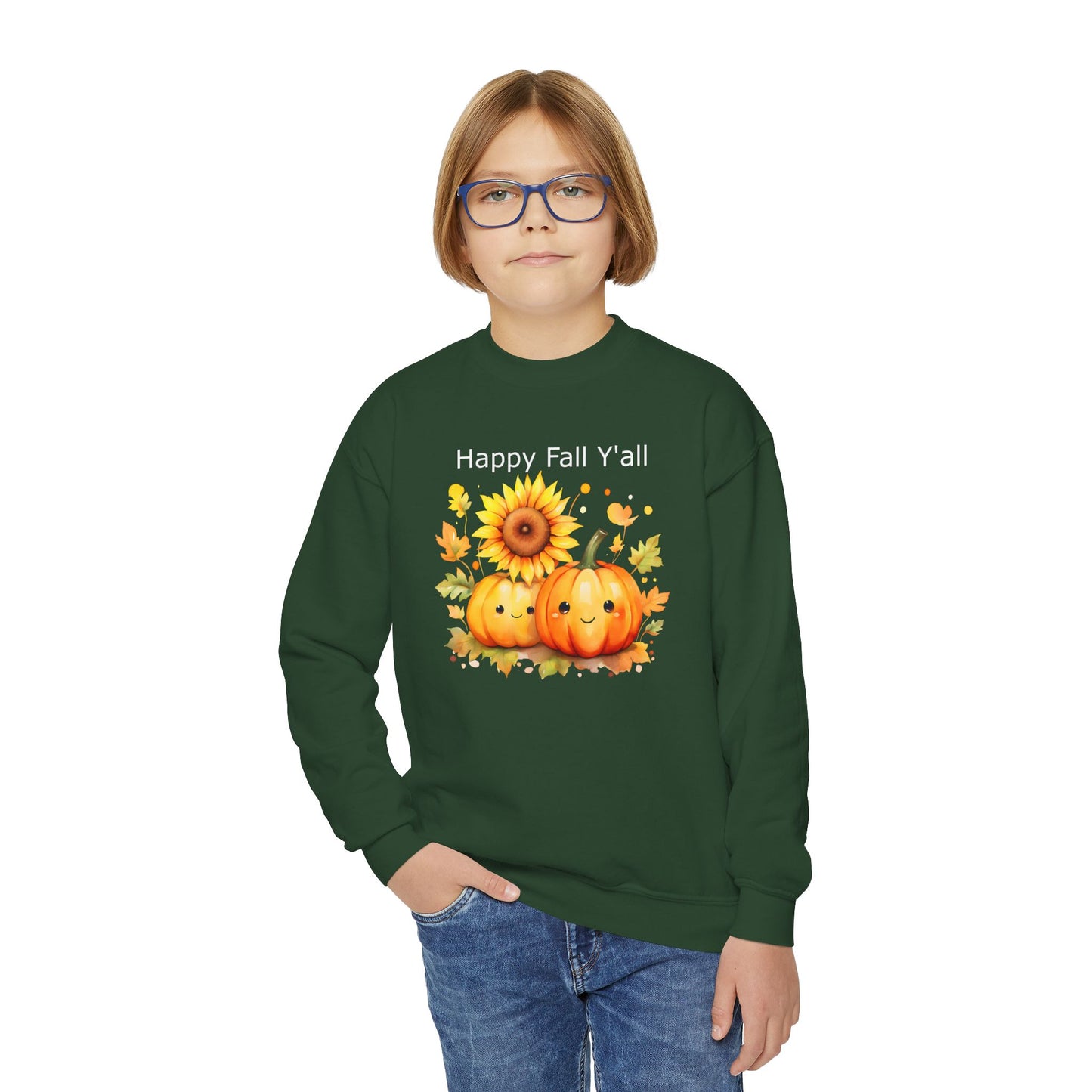 Child Sweatshirt - Autumn - Happy Fall Y'All (01)