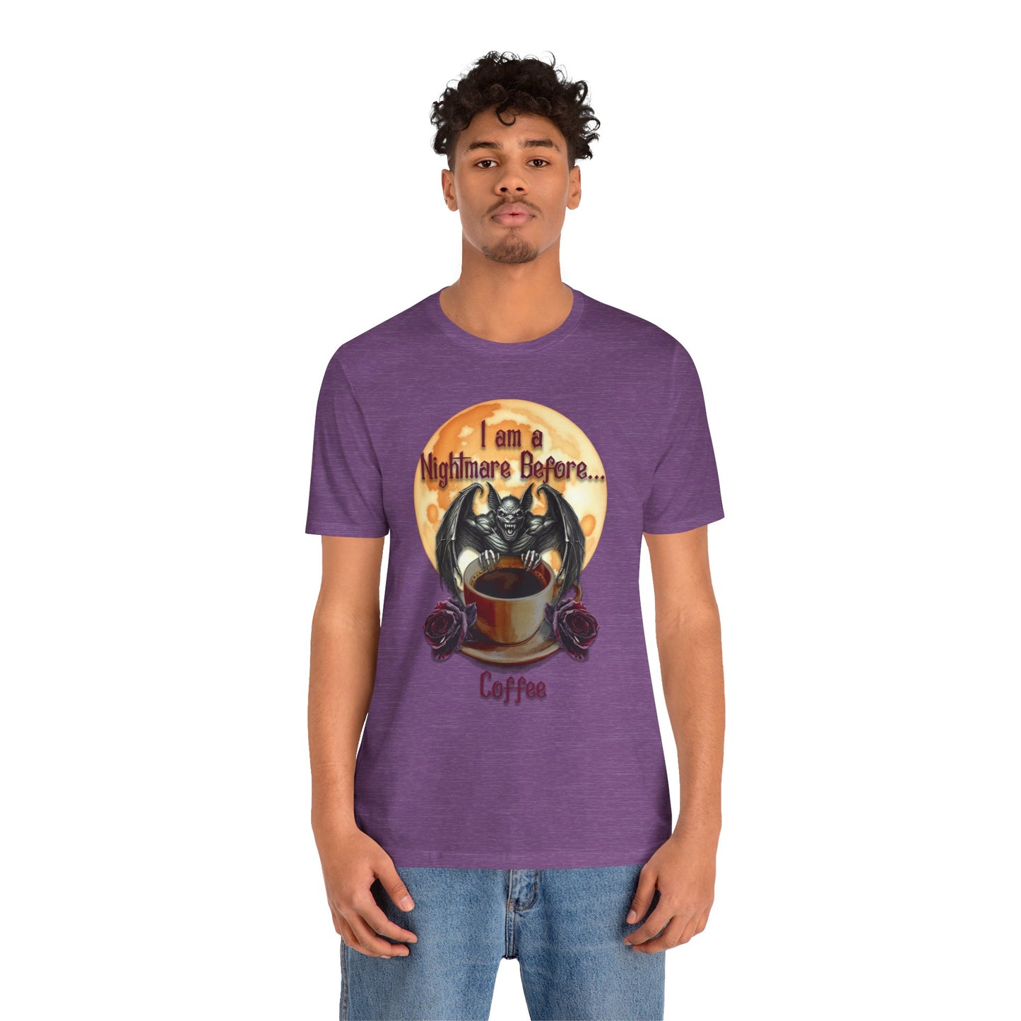 T-shirt - Halloween - Nightmare Before Coffee (1a) - Front Only