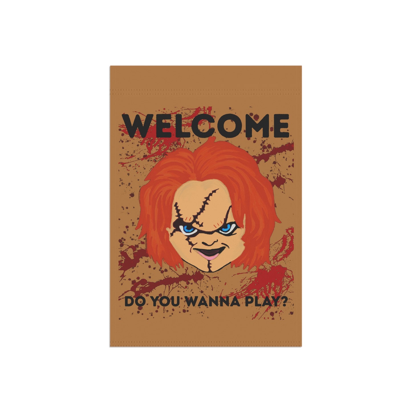 Garden Flag - Halloween - Welcome - Wanna Play (01a)