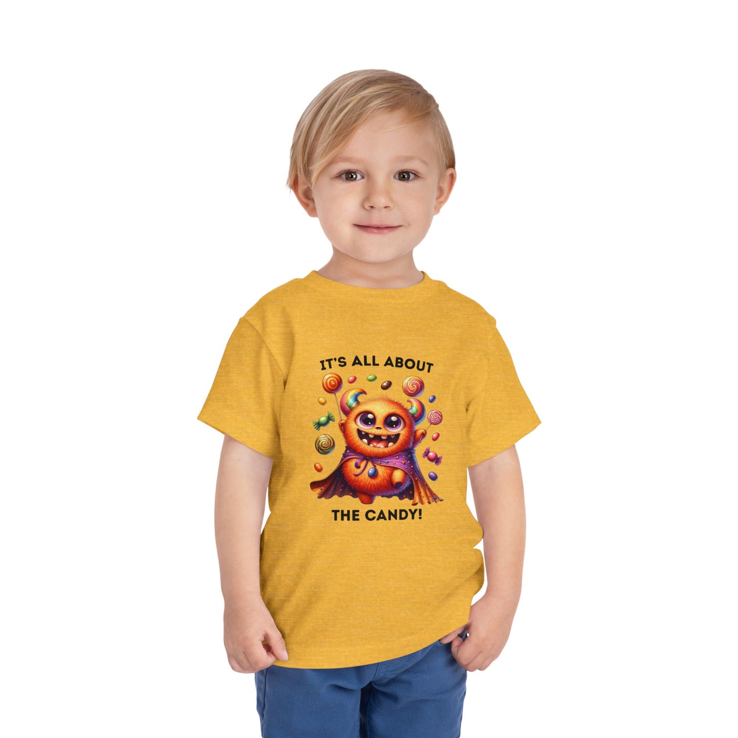Toddler Tee - Halloween / Monster - It's all about the Candy! (01a)