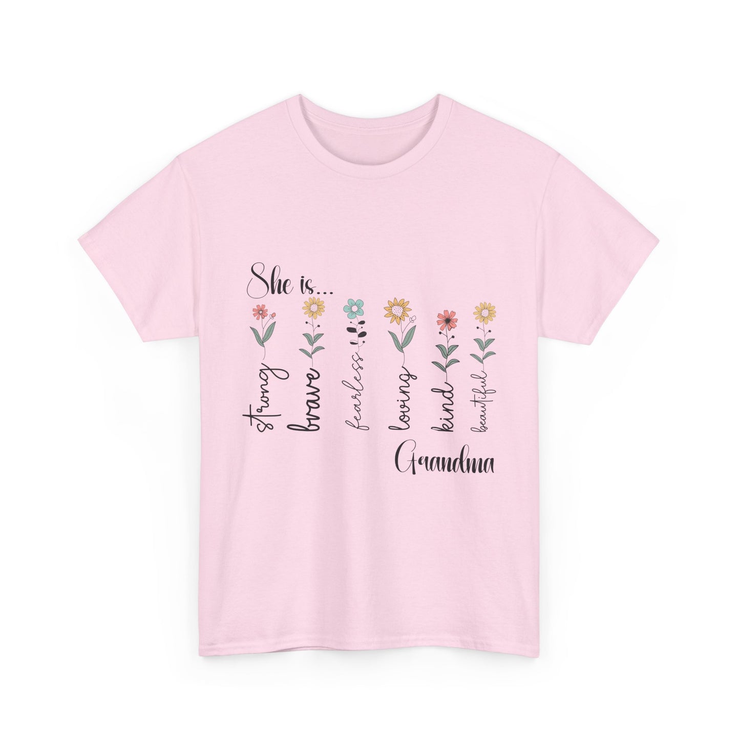 T-Shirt – Grandma - Strong, Brave, Beautiful Floral Design