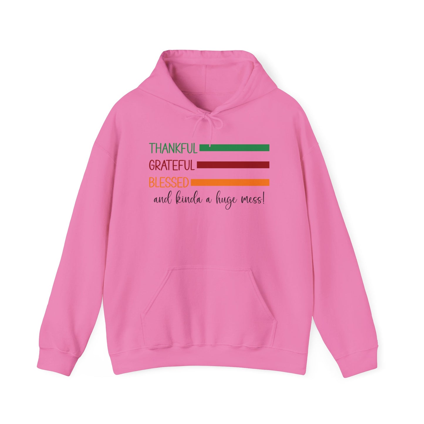 Heavy Blend Hoodie - Christian - Thankful, Grateful, Blessed & a Mess (1a)