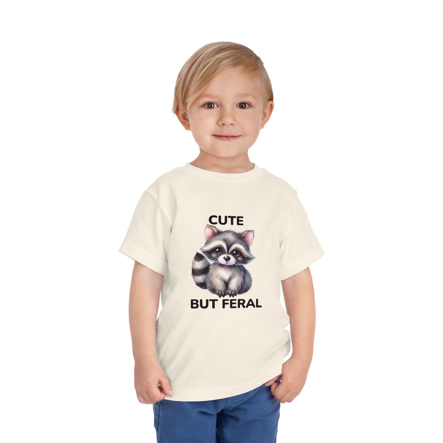 Toddler Tee - Animal / Racoon - Cute but Feral (02)