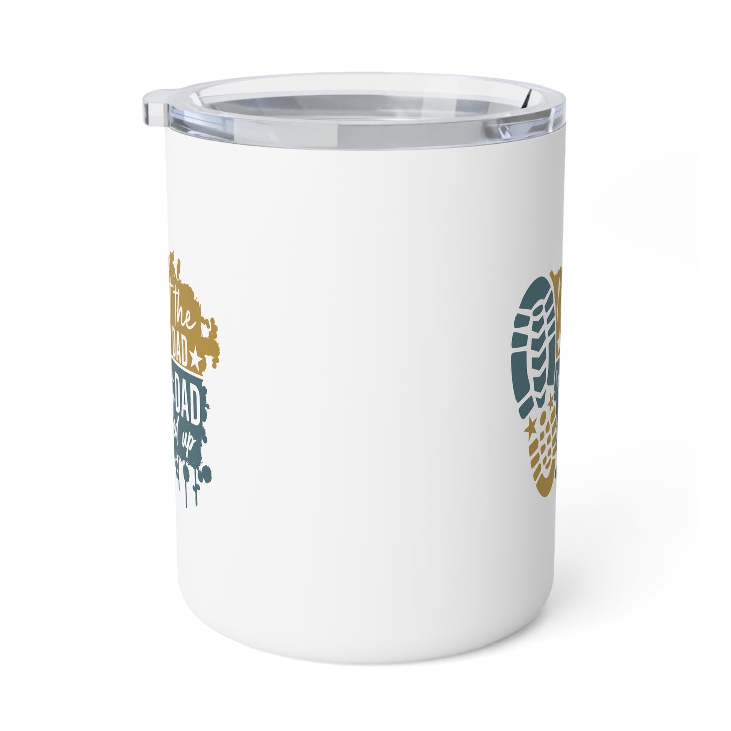 Insulated Mug - Dad - Just the dad that stepped up (1) - Blue and Yellow