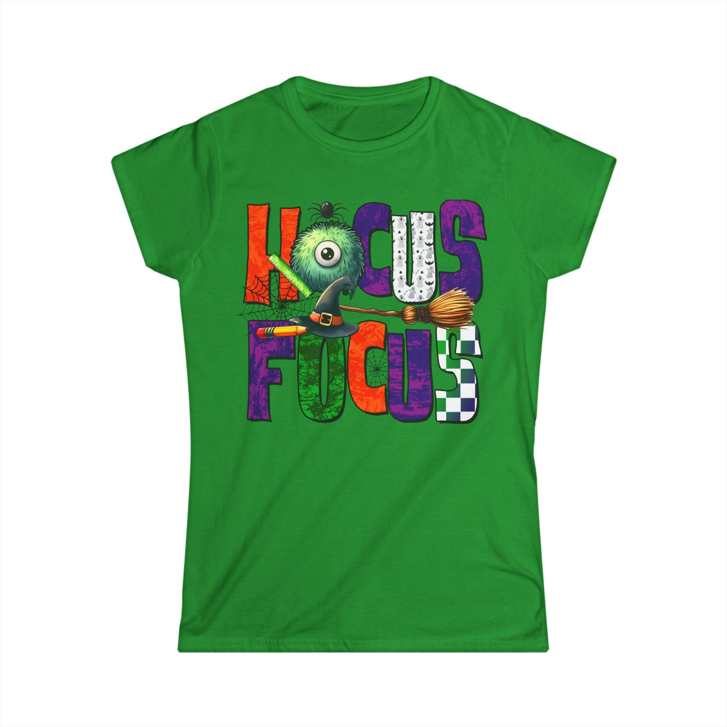 Female T-Shirt - Teacher / Halloween - Hocus Focus (01a)