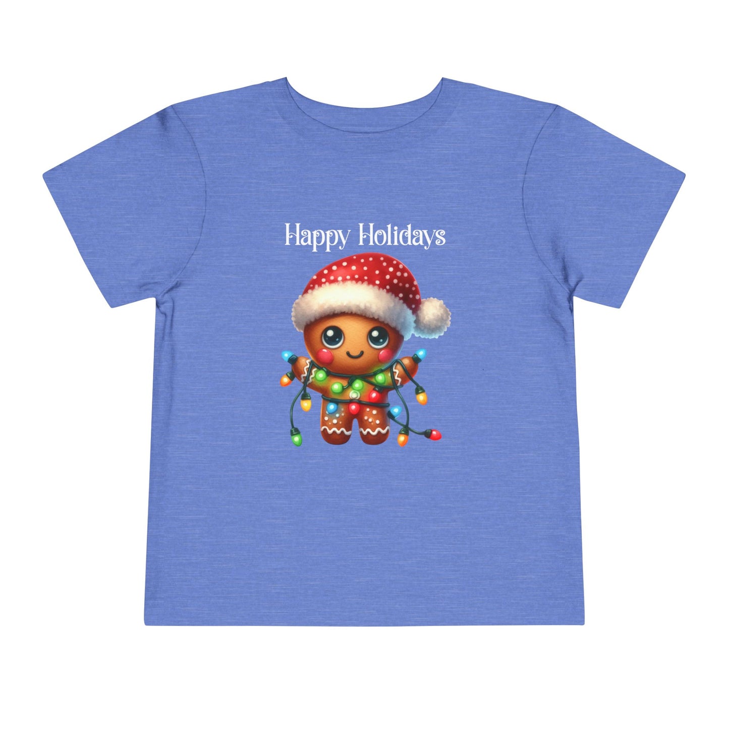 Toddler Tee - Christmas - Gingerbread - Happy Holidays (02a)