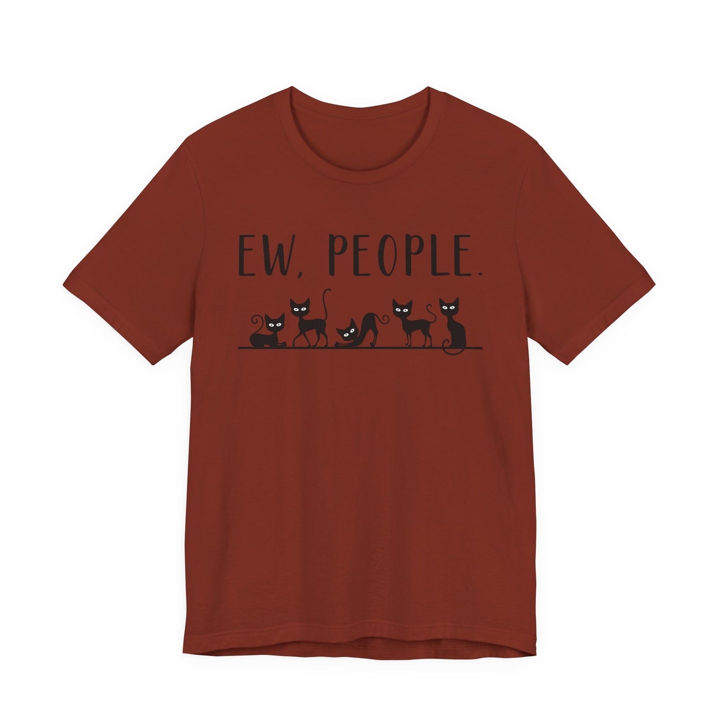 T-Shirt - Animal Lover - Ew People with Black Cats (01)