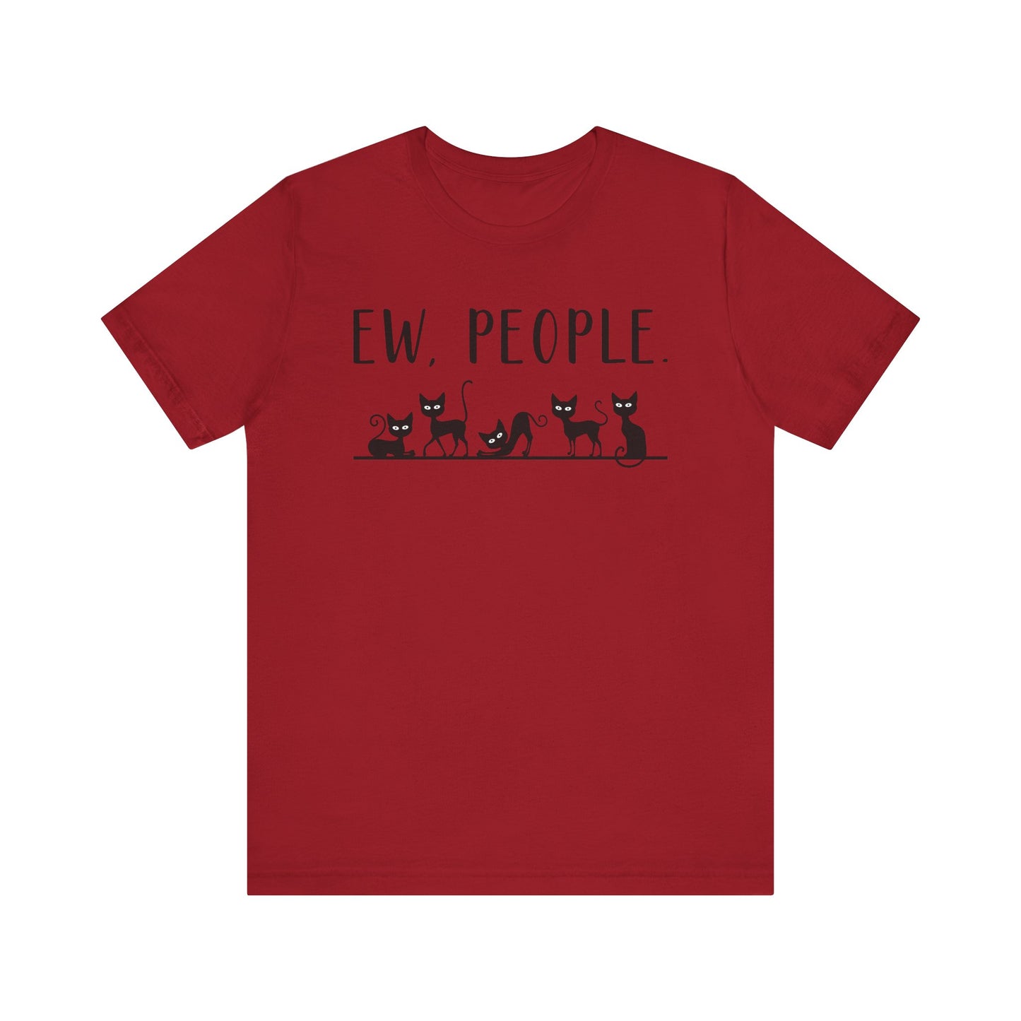 T-Shirt - Animal Lover - Ew People with Black Cats (01)
