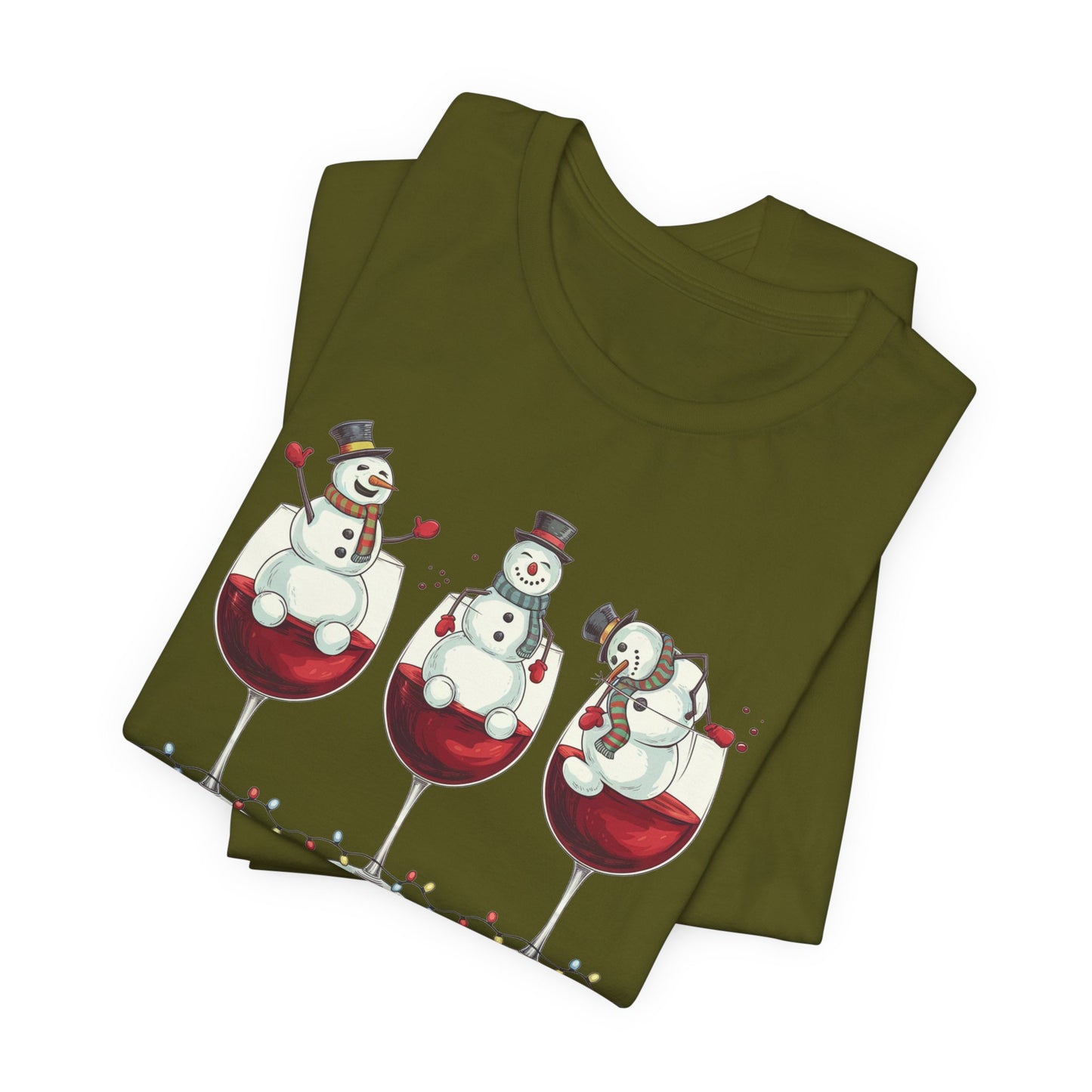 T-shirt - Christmas - Wine Snowmen (01)