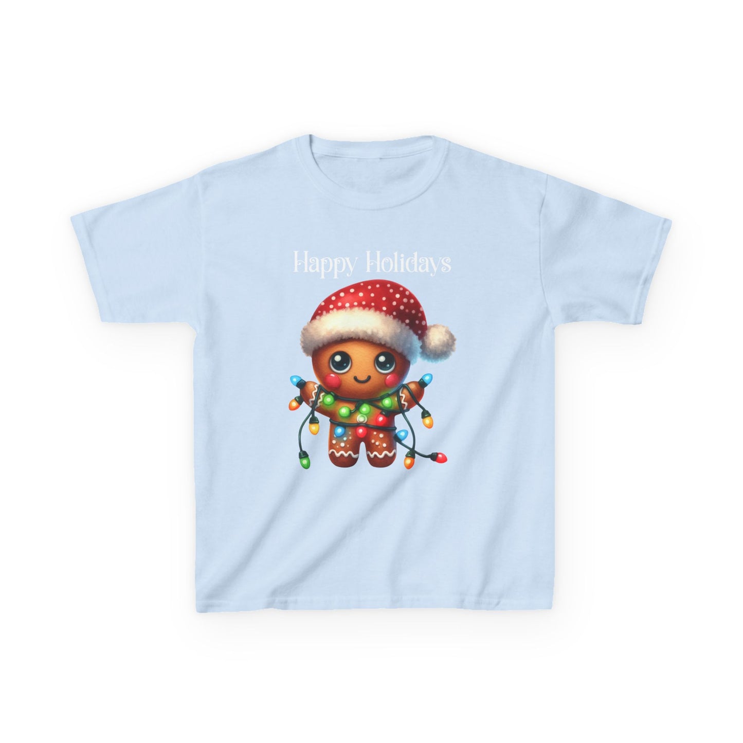Child Tee - Christmas - Gingerbread - Happy Holidays (02a)