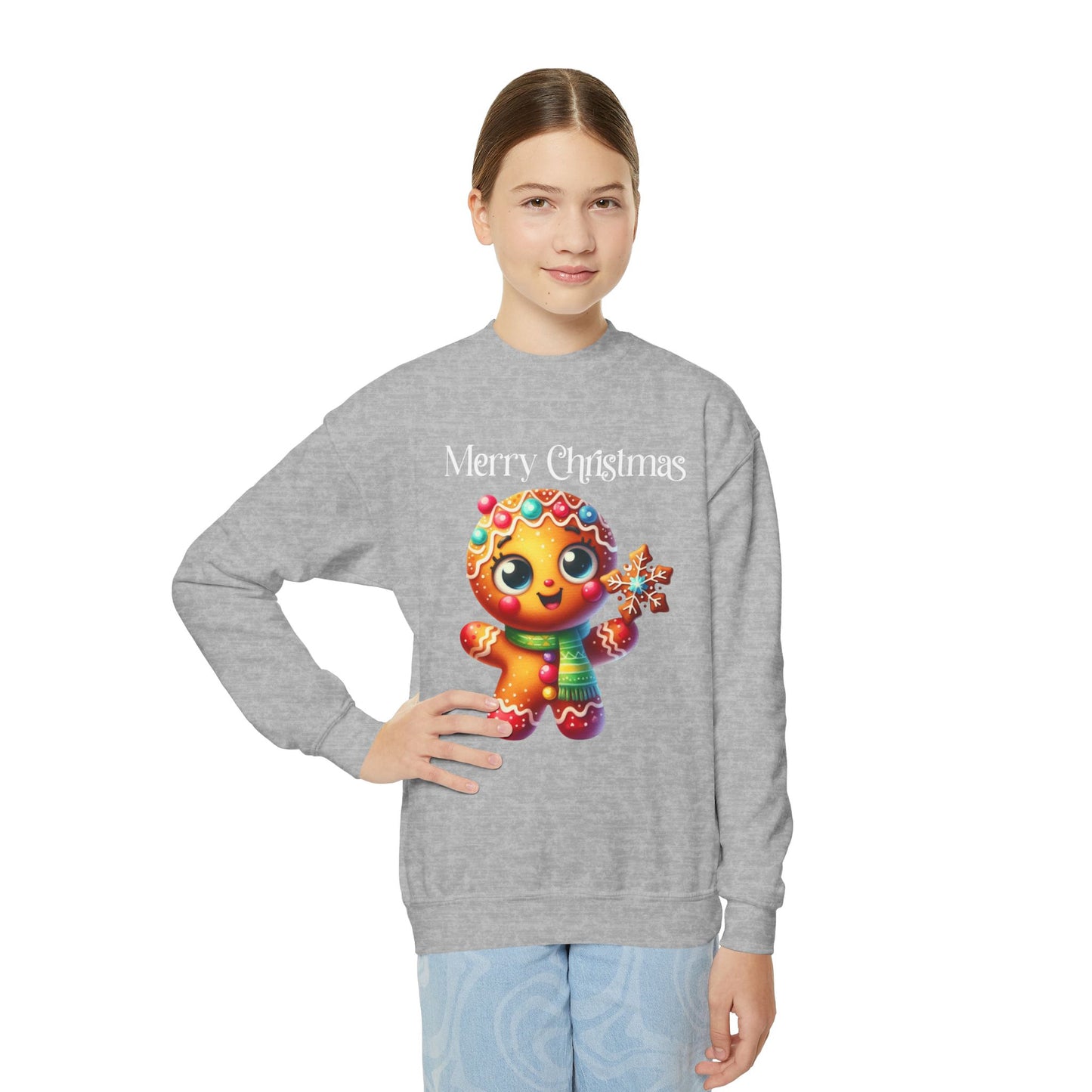 Child Sweatshirt - Christmas - Gingerbread - Merry Christmas (03a)