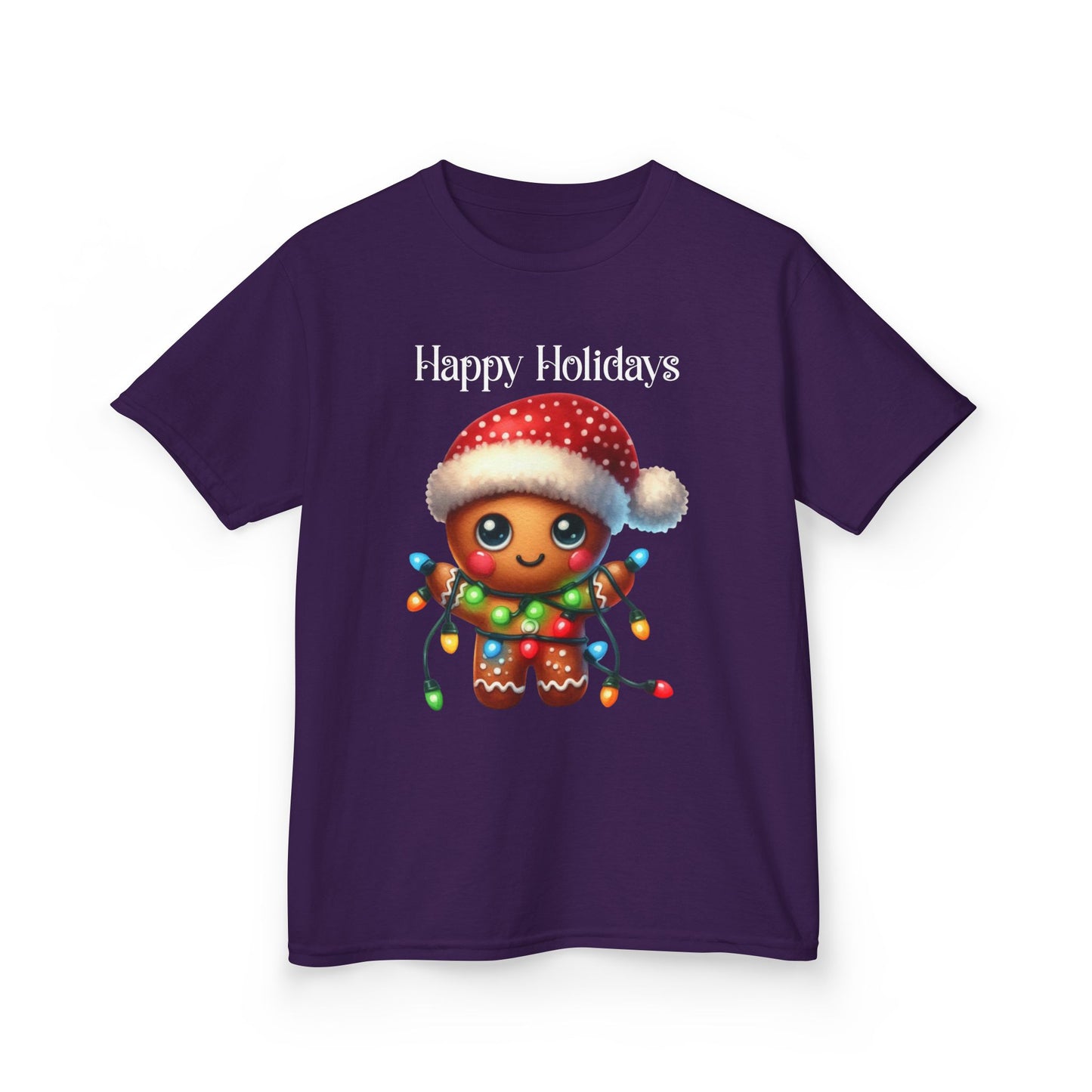 Child Tee - Christmas - Gingerbread - Happy Holidays (02a)