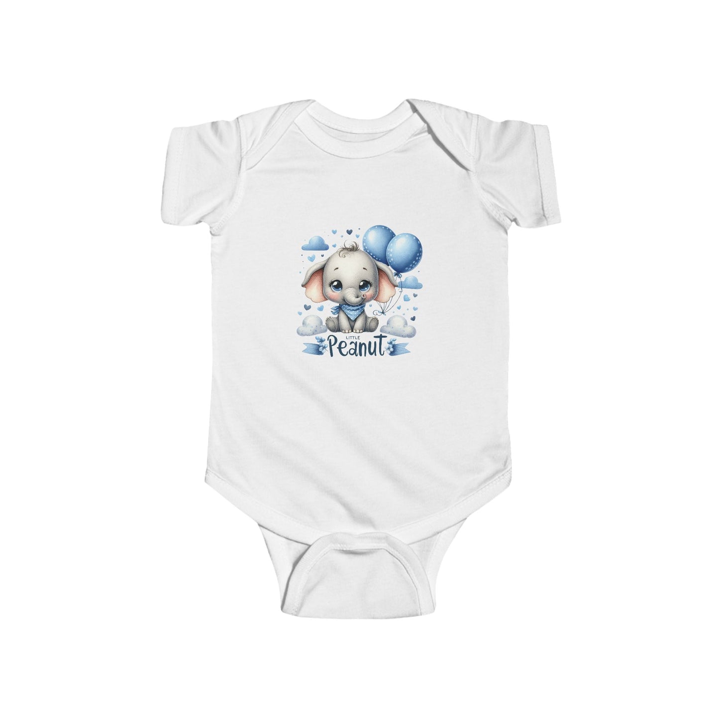 Onesie - - Adorable Grey Elephant Design for Baby Boys (1)