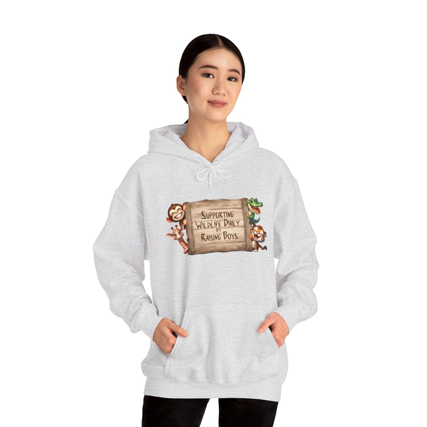 Hoodie - Supporting Wildlife by Raising Boys