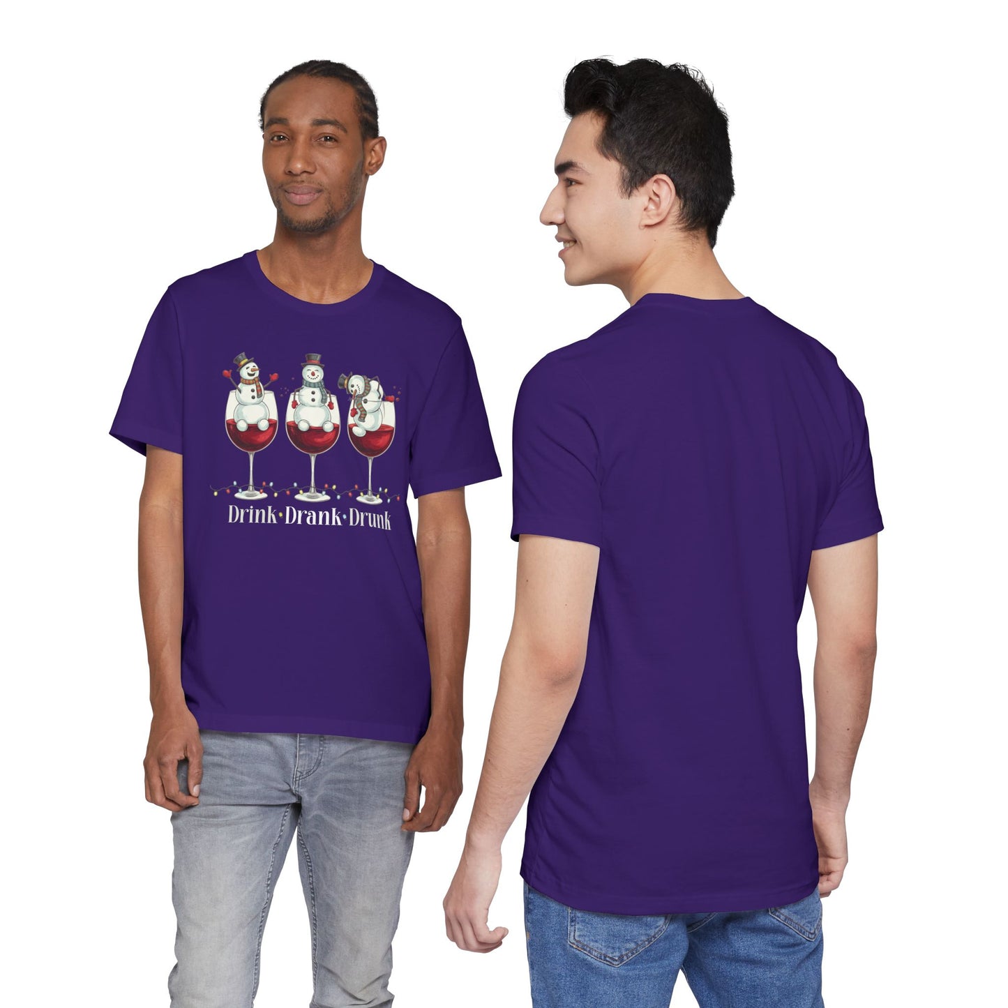 T-shirt - Christmas - Wine Snowmen (01)